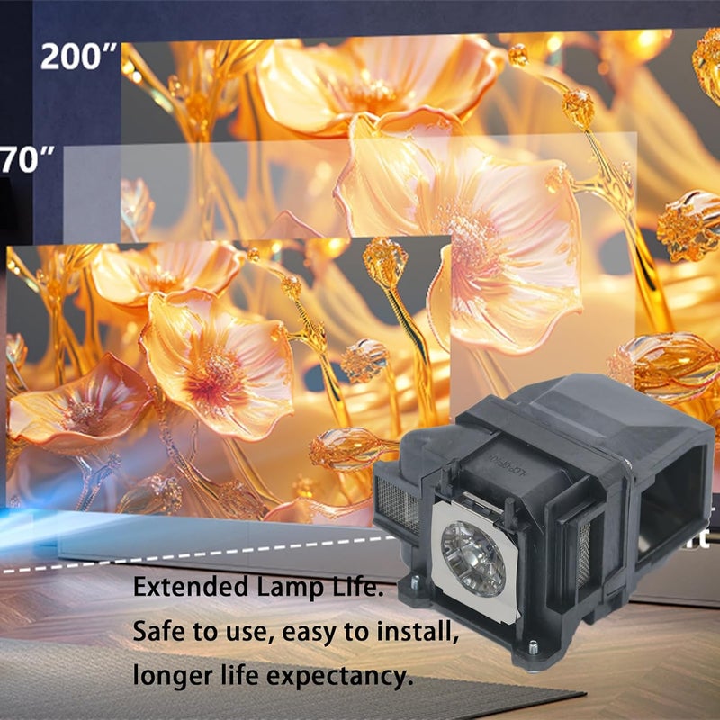 Qexudu ELP-LP78 Replacement Projector Lamp with Housing for Epson EX7230 EX5220 EX7235 VS230 EX7220 EX3220 EX5230 VS335W EX6220 VS330 EB-S18 /PowerLite Home Cinema 2030 2000 1222 X17 S18+ Economical - Image 3